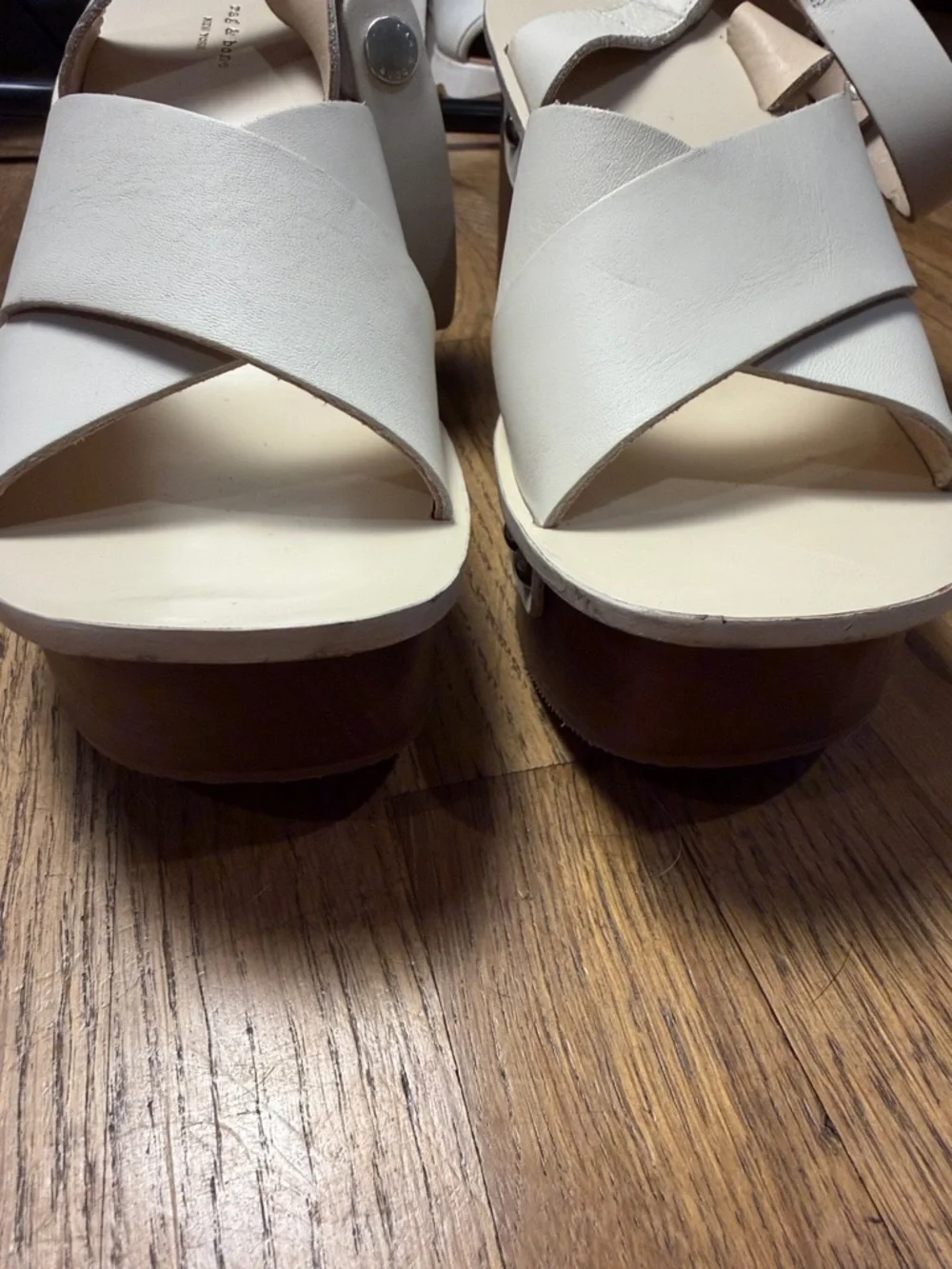 Rag & Bone Hester Platform Sandals, Ivory, 8